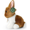 Rappa - Plush Realistic Mascot Rabbit White And Brown Sitting 16 Cm Eco-Friendly - (252042)