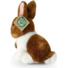 Rappa - Plush Realistic Mascot Rabbit White And Brown Sitting 16 Cm Eco-Friendly - (252042)