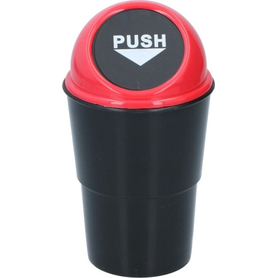 Dunlop - Car Trash Bin 400 Ml 10x17 Cm (Red / Black) - (8711252253374_RED)