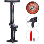 Dunlop - Floor Pump For bikes, balls, Mattresses With Pressure Gauge (Black) - (871125210233)