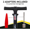 Dunlop - Floor Pump For bikes, balls, Mattresses With Pressure Gauge (Black) - (871125210233)