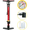 Dunlop - Floor Pump For bikes, balls, Mattresses With Pressure Gauge (Red) - (871125257377)