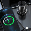 Dudao 3in1 Usb Car Charger 3,4 A built-In Cable Lightning / Usb Type C / Micro Usb Black (R5PRon black) 6973687241087 - (Dudao R5PRon 3 In 1 Car Charger black)