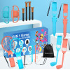 Hurtel Nintendo Switch 15-in-1 Family Accessory Pack 2 - Orange And Blue Set - (NS2-15)