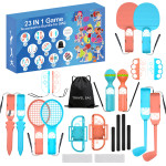 Hurtel Nintendo Switch 23-in-1 Family Accessory Pack 2 - Orange And Blue Set - (NS2-23)