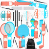 Hurtel Nintendo Switch 23-in-1 Family Accessory Pack 2 - Orange And Blue Set - (NS2-23)
