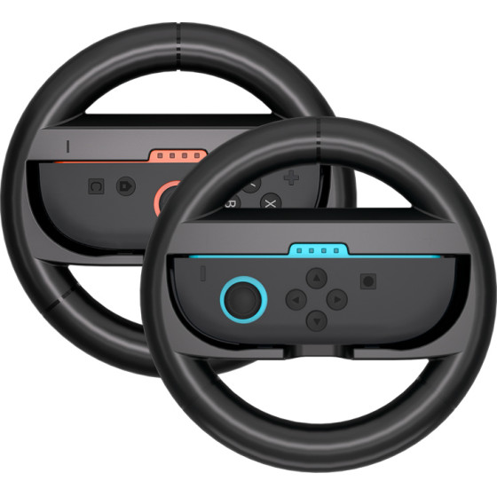 Hurtel Racing Wheel For Nintendo Switch 2 Joy-Con Controller (Pack Of 2) - Black - (NS2-H2)