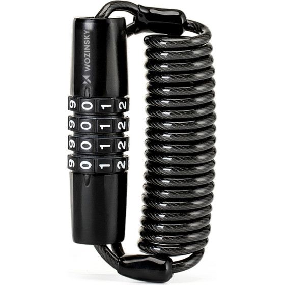 Wozinsky Bicycle Lock For a Bicycle helmet, waterproof, 4-Digit Combination - Black - (WBN-01R)