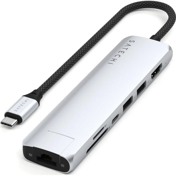 Satechi Adapter HUB 7in1 USB C Slim ST-P7SS silver