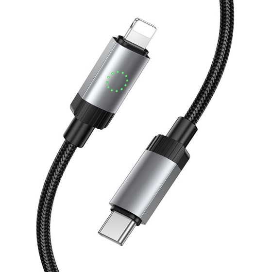 Hoco Cable USB C to Lightning PD 27W 1 m X117 black