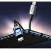 Hoco LED Cable USB C to USB C 3A 60W 1,2 m U144 black