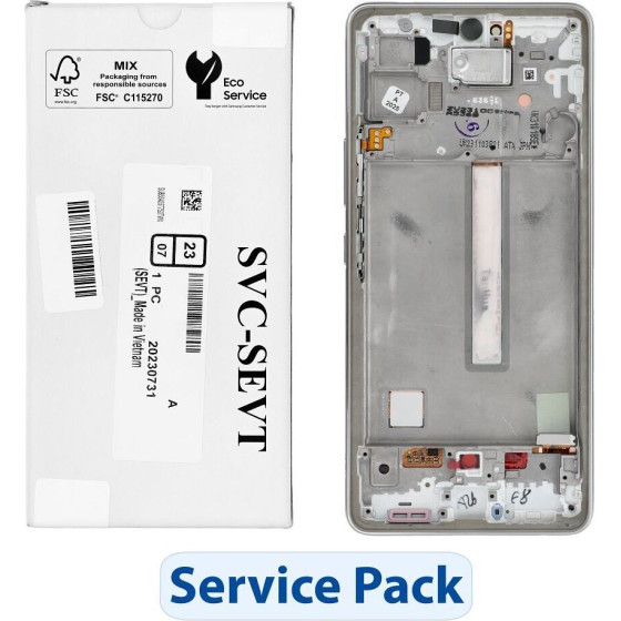 Samsung ServicePack LCD Display A53 5G A536B GH82-28024B White
