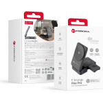 Wireless charger Forcell F-Energy 3in1 Flex Pro Qi2 compatible with MagSafe (F-05) silver