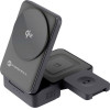 Wireless charger Forcell F-Energy 3in1 Flex Pro Qi2 compatible with MagSafe (F-05) silver