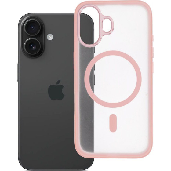 Case for iPhone 16 Flexline Mag Cover compatible with MagSafe pink OEM