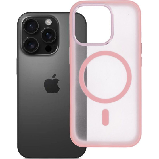 Case for iPhone 16 PRO Flexline Mag Cover compatible with MagSafe pink OEM