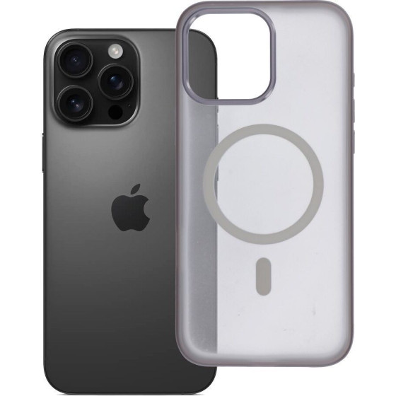 Case for iPhone 16 PRO MAX Flexline Mag Cover compatible with MagSafe gray OEM