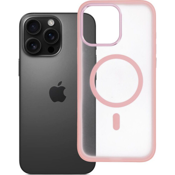 Case for iPhone 16 PRO MAX Flexline Mag Cover compatible with MagSafe pink OEM
