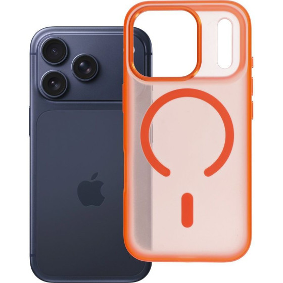 Case for iPhone 17 PRO Flexline Mag Cover compatible with MagSafe orange OEM