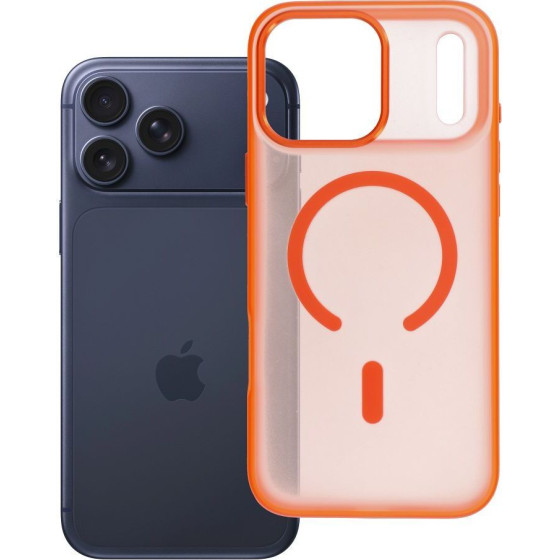 Case for iPhone 17 PRO MAX Flexline Mag Cover compatible with MagSafe orange OEM