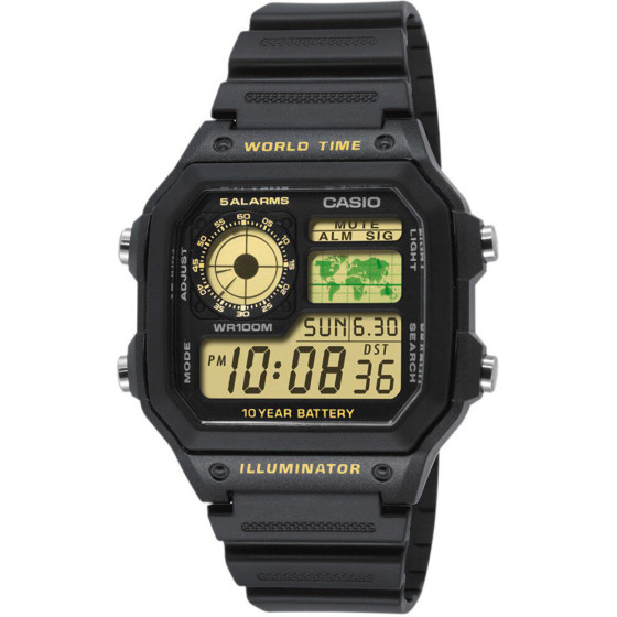 Casio Sports Men's Watch + Box (zd146c) - (AE-1200WH-1B)