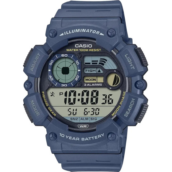 Casio Digital Moonphase Men's Watch + Box - (WS-1500H-2AVEF)