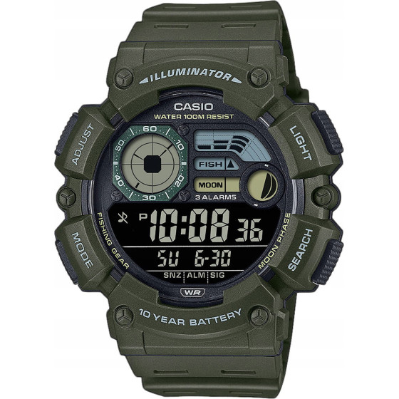 Casio Men's watch Digital Moonphase + Box - (WS-1500H-3B)