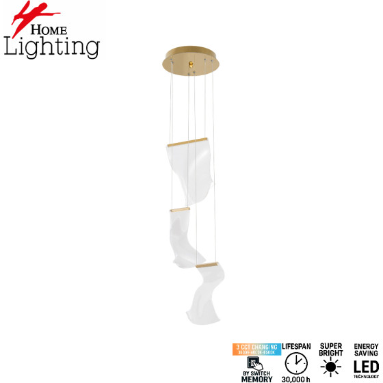 Homelighting Se Led 40 Lamella 3CCt With Memory 3 Head Gold 2 Years Warranty - (77-51166)