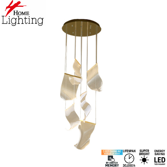 Homelighting Se Led 50 Lamella 3CCt With Memory 6 Head Gold 2 Years Warranty - (77-51165)