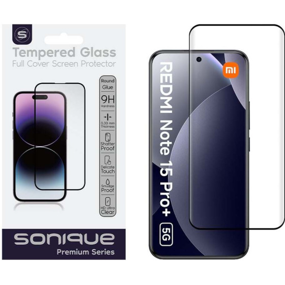 Sonique Curvy Glass Premium Series Hd Full Cover 9H Xiaomi Redmi Note 15 Pro Plus 5G �����