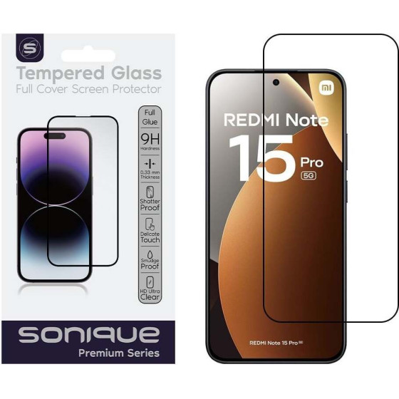 Sonique Hardy Glass Premium Series Hd Full Cover 9H Xiaomi Redmi Note 15 Pro 5G �����
