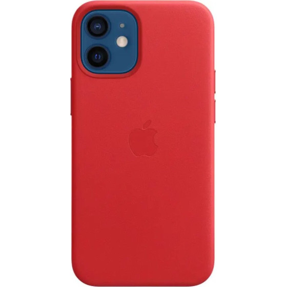 Apple Leather Magsafe Cover For Iphone 12 Mini Red - (MHK73ZM/A)