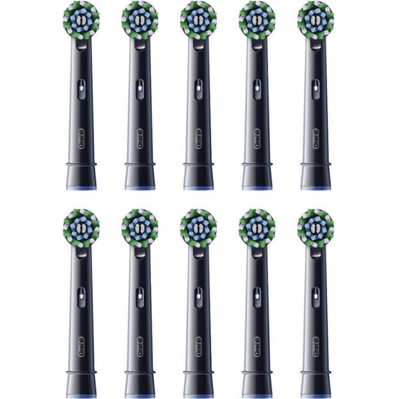 Oral-B Sonic Toothbrush Head 8006540861981 , 10x Cross 10-Pack Black - (8,006540862e+12)