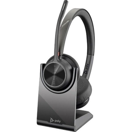 HP - Inc Poly Voyager 4320 Uc Stereo USB-A Headset +BT700 USB-A Adapter +Charging Stand - (77Y99AA)