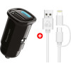Powertech ��������� ����������� �� ������� Mfi Usb �� Micro USB/Lightning Usb & USB-C, 30W, �����/����� - (BNDL-0206)