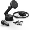 ENERGEA Car mount Magarctic Drive 25W Qi2 for grille/dashboard/windshield with 45W car charger grey - (MAG-ARCDRV-GUN)