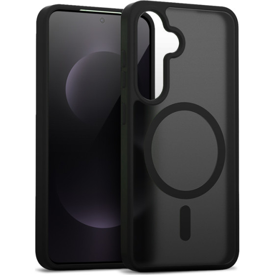 Crong Hybrid Matte Magnetic - MagSafe Case Samsung Galaxy S24 FE (Black) - (CRGHMMSGS24FEBLK)