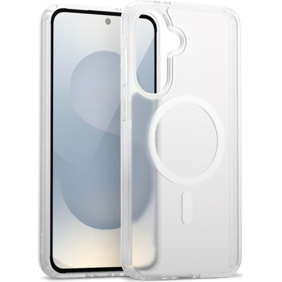 Crong Hybrid Matte Magnetic - MagSafe Case Samsung Galaxy S25 (White) - (CRGHMMSGS25WHT)
