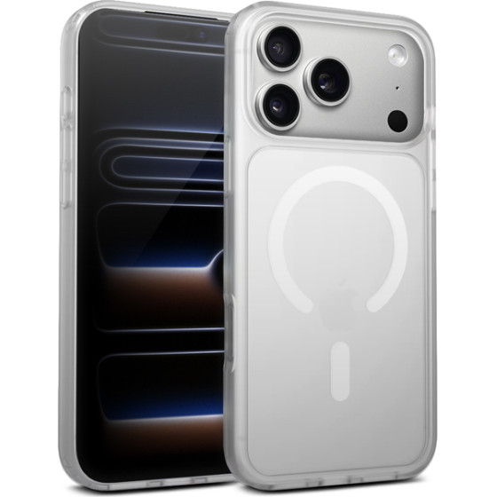 Crong Hybrid Matte Magnetic - MagSafe iPhone 17 Pro Max Case (White) - (CRGHMMIP1769PWHT)