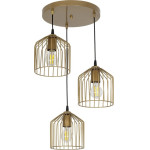 GloboStar FLIXIO Vintage �������� ��������� ������ �� ����� 3 x E27 AC 220-240V IP20 - ����� - �30 x �30 x �70cm - (201-0138)