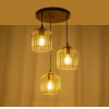GloboStar FLIXIO Vintage �������� ��������� ������ �� ����� 3 x E27 AC 220-240V IP20 - ����� - �30 x �30 x �70cm - (201-0138)