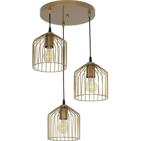 GloboStar FLIXIO Vintage �������� ��������� ������ �� ����� 3 x E27 AC 220-240V IP20 - ����� - �30 x �30 x �70cm - (201-0138)