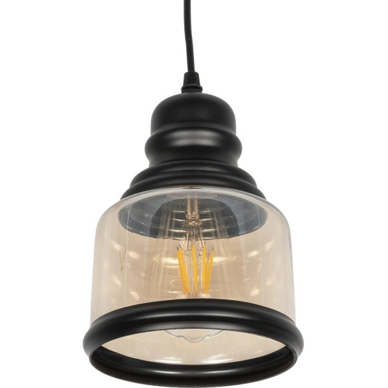 GloboStar OLIVER Vintage �������� ��������� ������ �� ����� 1 x E27 AC 220-240V IP20 - ���� & ����� - �15 x �15 x �21.5cm - (999-0187)