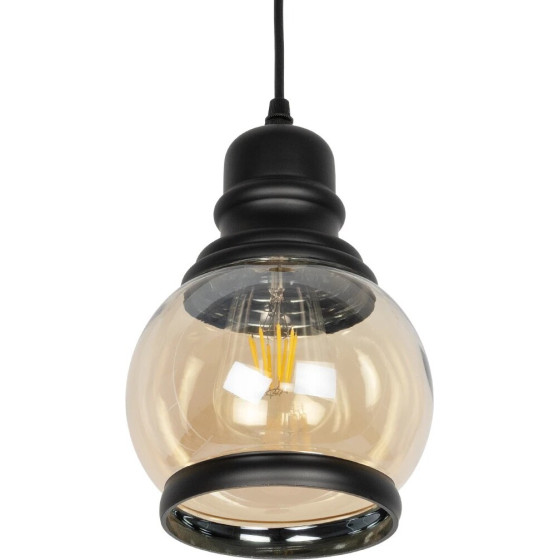 GloboStar OLIVER Vintage �������� ��������� ������ �� ����� 1 x E27 AC 220-240V IP20 - ���� & ����� - �16 x �16 x �25cm - (999-0186)