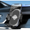 Dudao F2+ smartphone holder for the air vent with clamp - black - (F2+new)