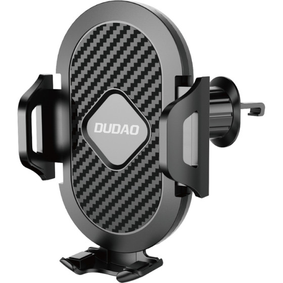 Dudao F2+ smartphone holder for the air vent with clamp - black - (F2+new)