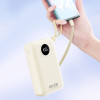 Dudao K14+ Powerbank 20000mAh 22.5W USB-C / USB-A / Built-in Lightning and USB-C Cables - White - (K14+ white)