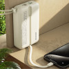 Dudao K14+ Powerbank 20000mAh 22.5W USB-C / USB-A / Built-in Lightning and USB-C Cables - White - (K14+ white)