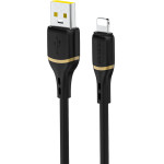Dudao L25L 30W USB-A - Lightning Cable with Soft Silicone Braid Lightning 1m - Black - (L25L black)