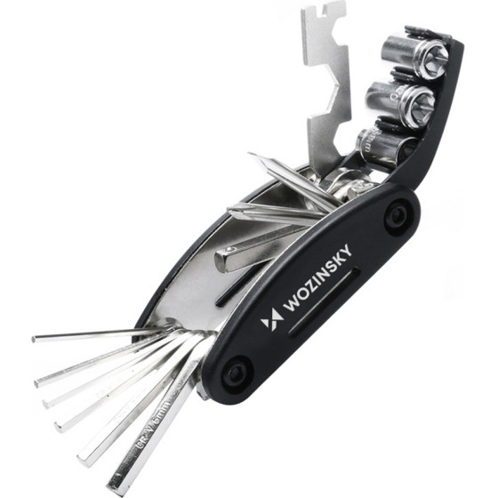 Wozinsky 16-in-1 Multifunctional Bicycle Repair Tool Set - Black - (WWZ-01N)